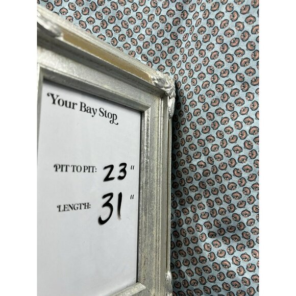 Kurt River Men's Slim Fit Shirt XL Pink Blue Rare Long Sleeve Button Up Spread - Picture 10 of 10